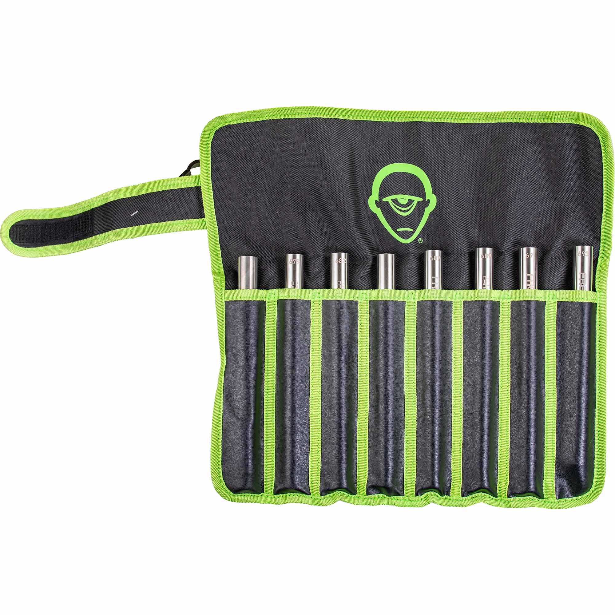 GOG Freak XL Stainless Boremaster Kit (8 Inserts & Battle Boy Bag) Werkzeugset, Bit-Satz, Präzisa-Case, grüne Kante, Werkzeug-Organizer, Satzwerkzeug, Schlüsselnutzen, Torx-Schlüssel, Werkzeugrollen, Führungssatz, Schraubenschlüssel, Bitset, Tragetasche, Schraubenschlüssel-Griff, Kasten-Set