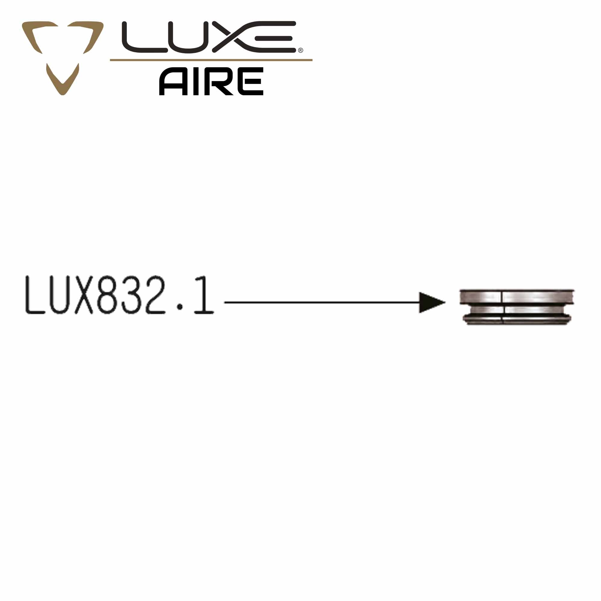 Luxe Aire, Luftdüsen, Rändelschraube, Druckring, Gehäuse
