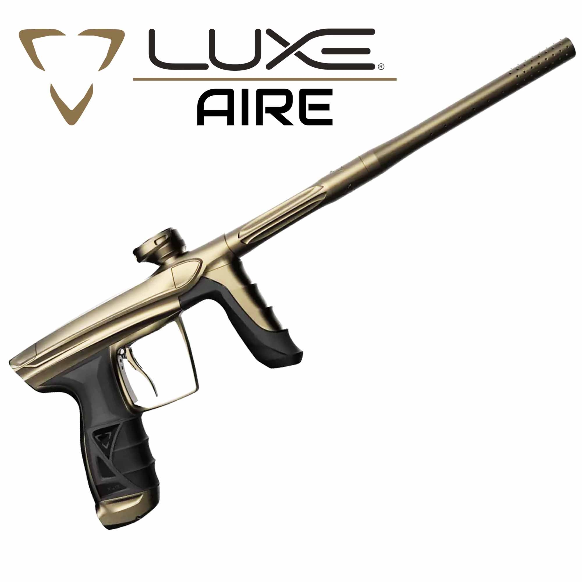 paintball-pistole, paintball-gewehr, goldfarben, langer-barrel, pump-action