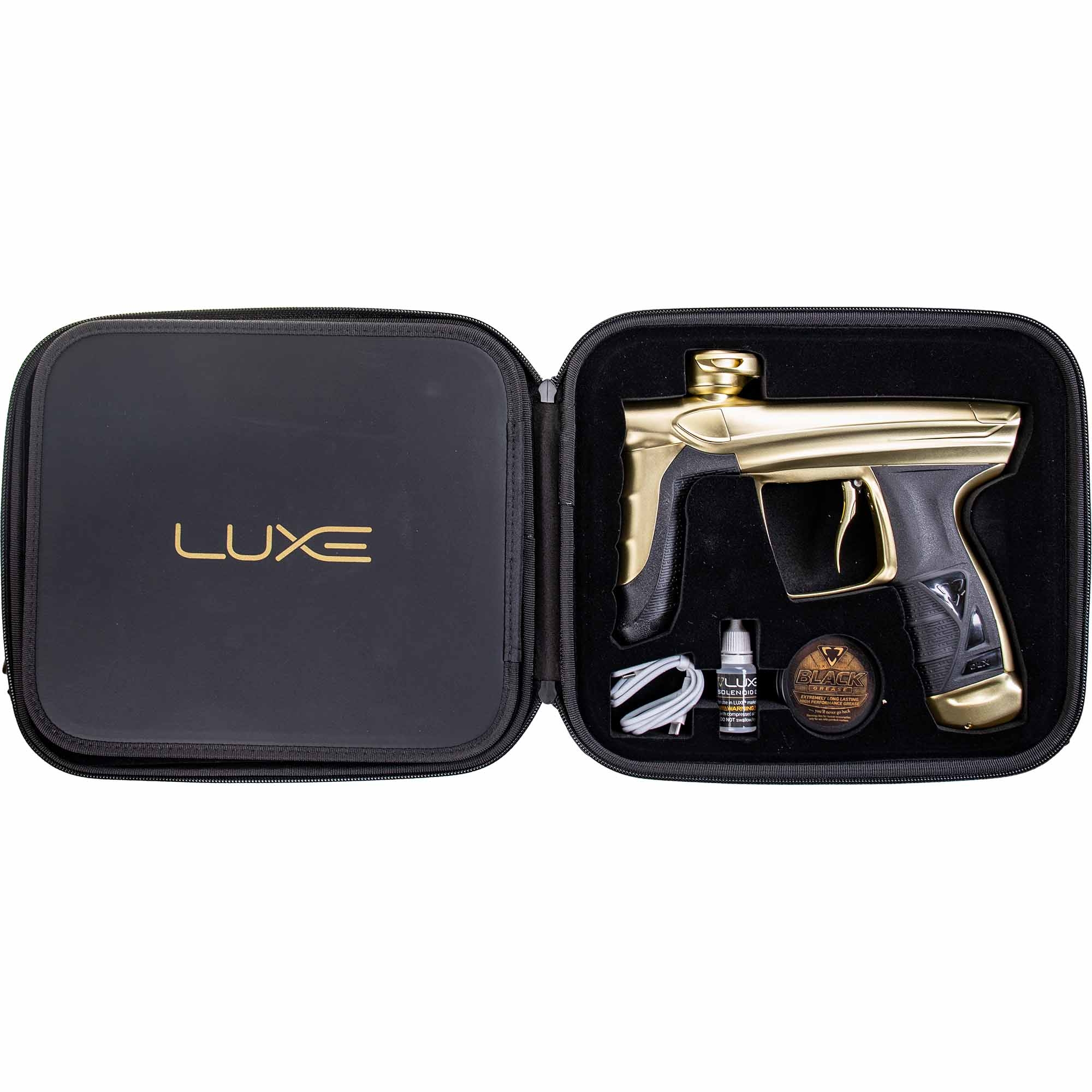 Luxe, Gold color, Paintball marker, Koffer, Zubehör