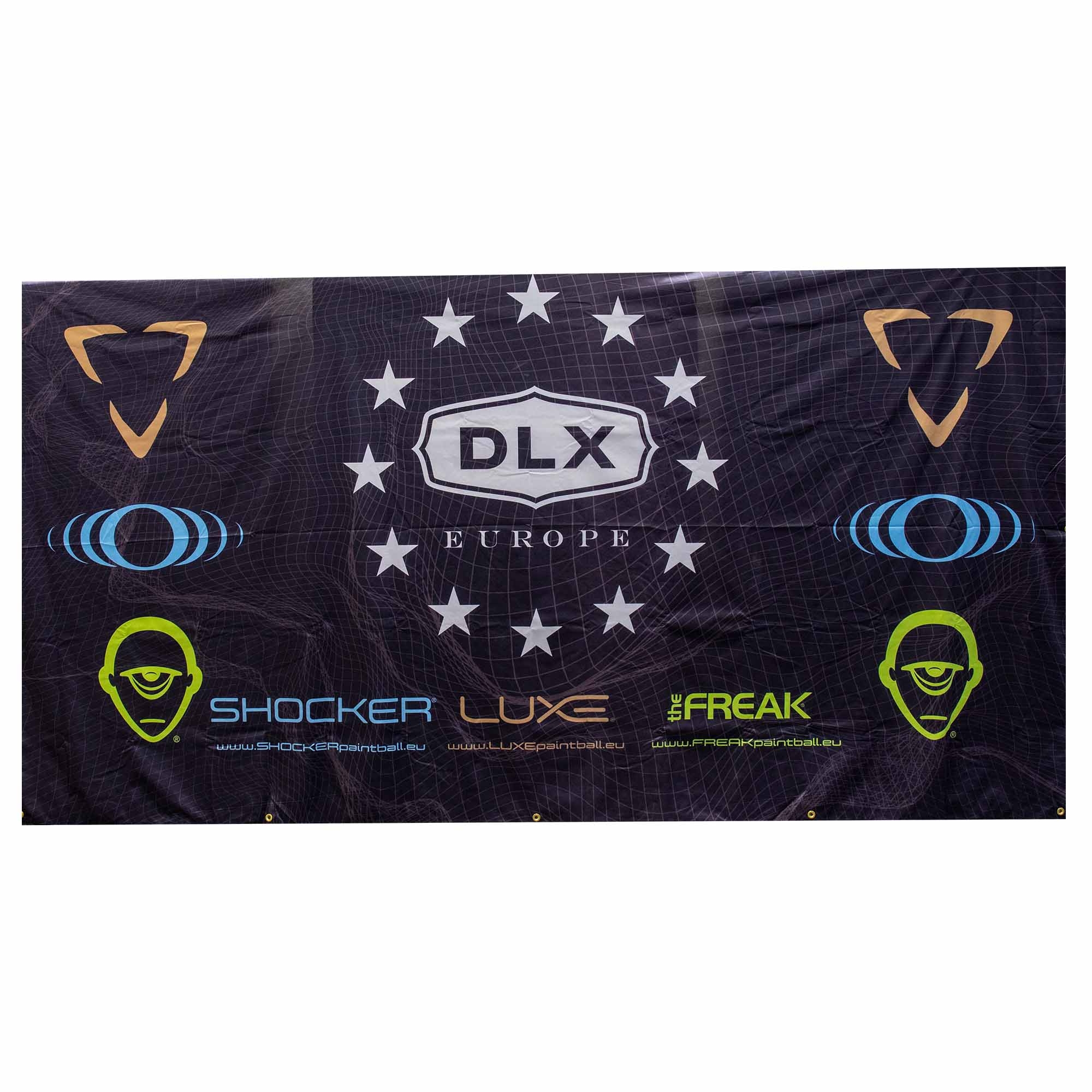 Construction-Banner "DLX Europe" Luxe, Shocker, Freak 335 x 180 cm Construction-Banner "DLX Europe" Luxe, Shocker, Freak 335 x 180 cm