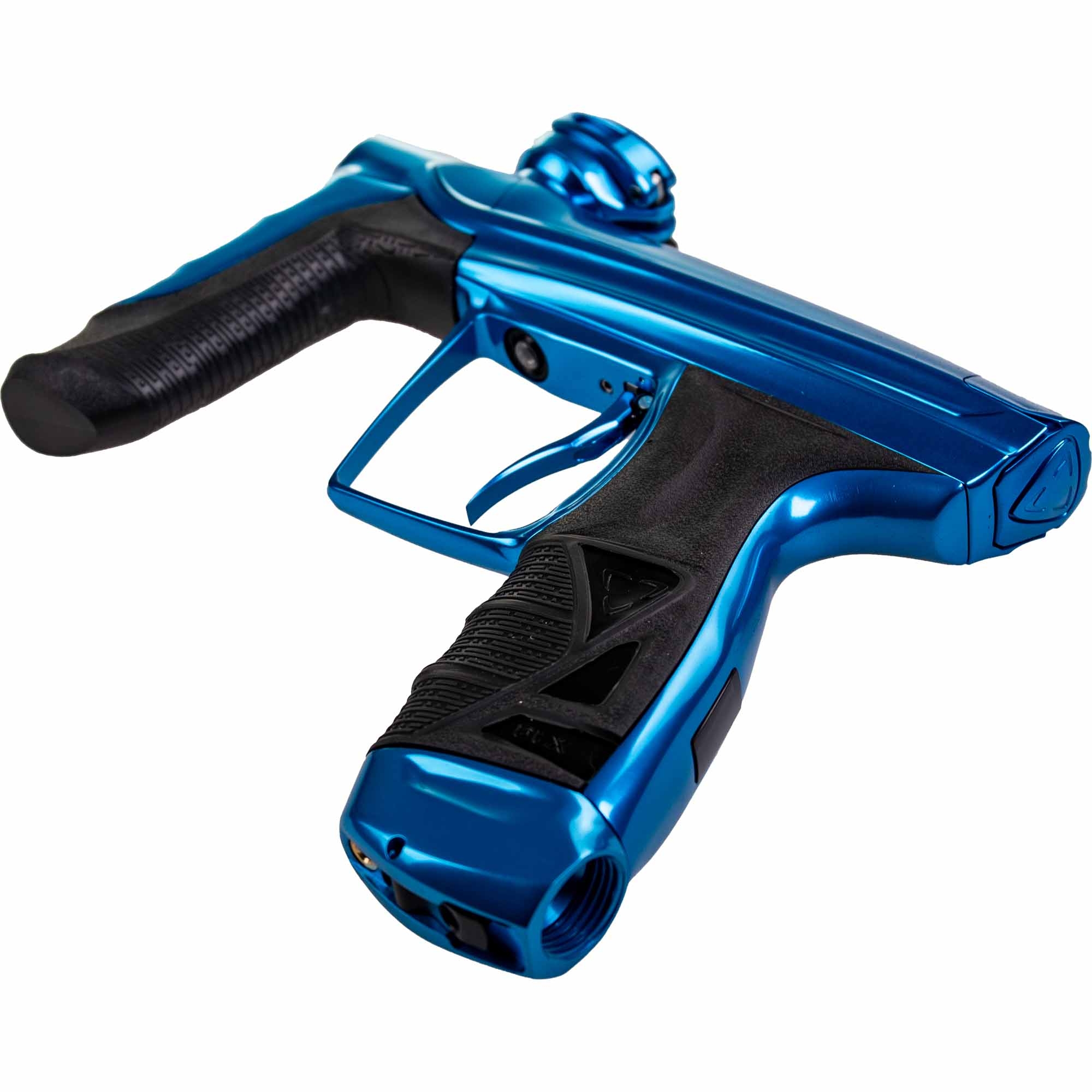 DLX Luxe® AIRE marker, polished blue Paintballpistole, blau, Griff, Auslöser, Pulverlackierung