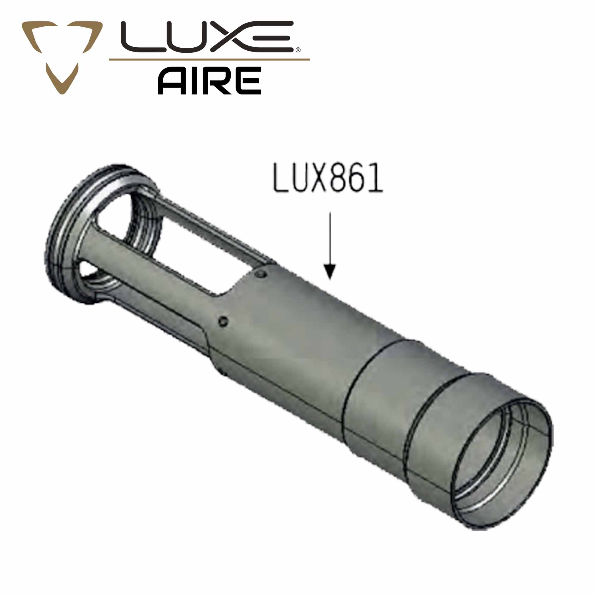 tubing, adapter, lampenhülle, LUX861, metallic