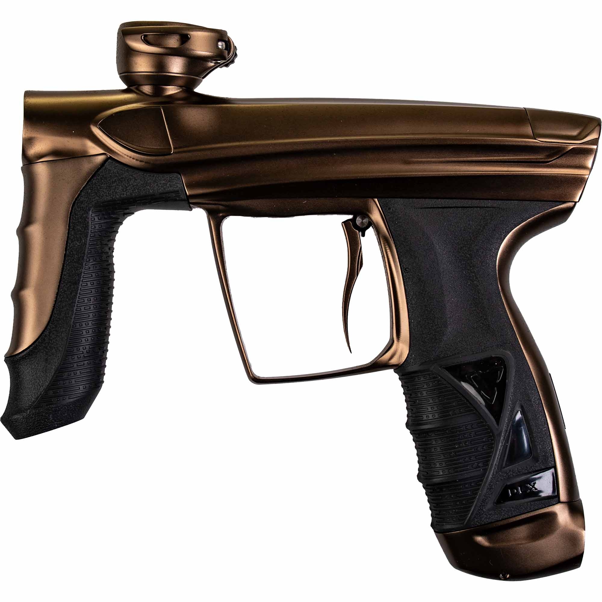 DLX Luxe® AIRE marker, dust copper Paintball-Markierer, Waffe, Metallicbraun, ergonomischer Griff, Auslöser