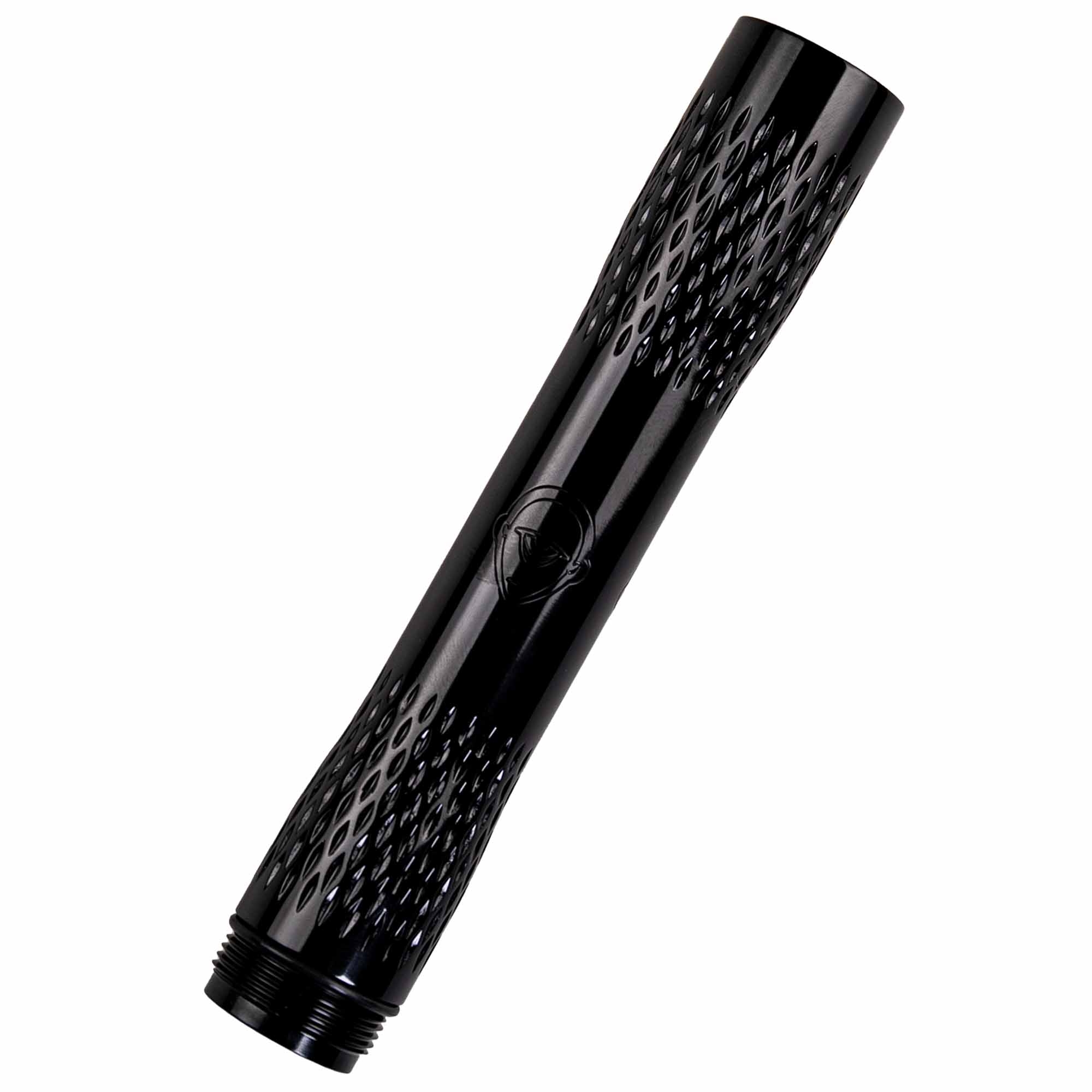 Schwarzes Metallrohr, Perforierte Oberfläche, Außengewinde, Zylindrische Form