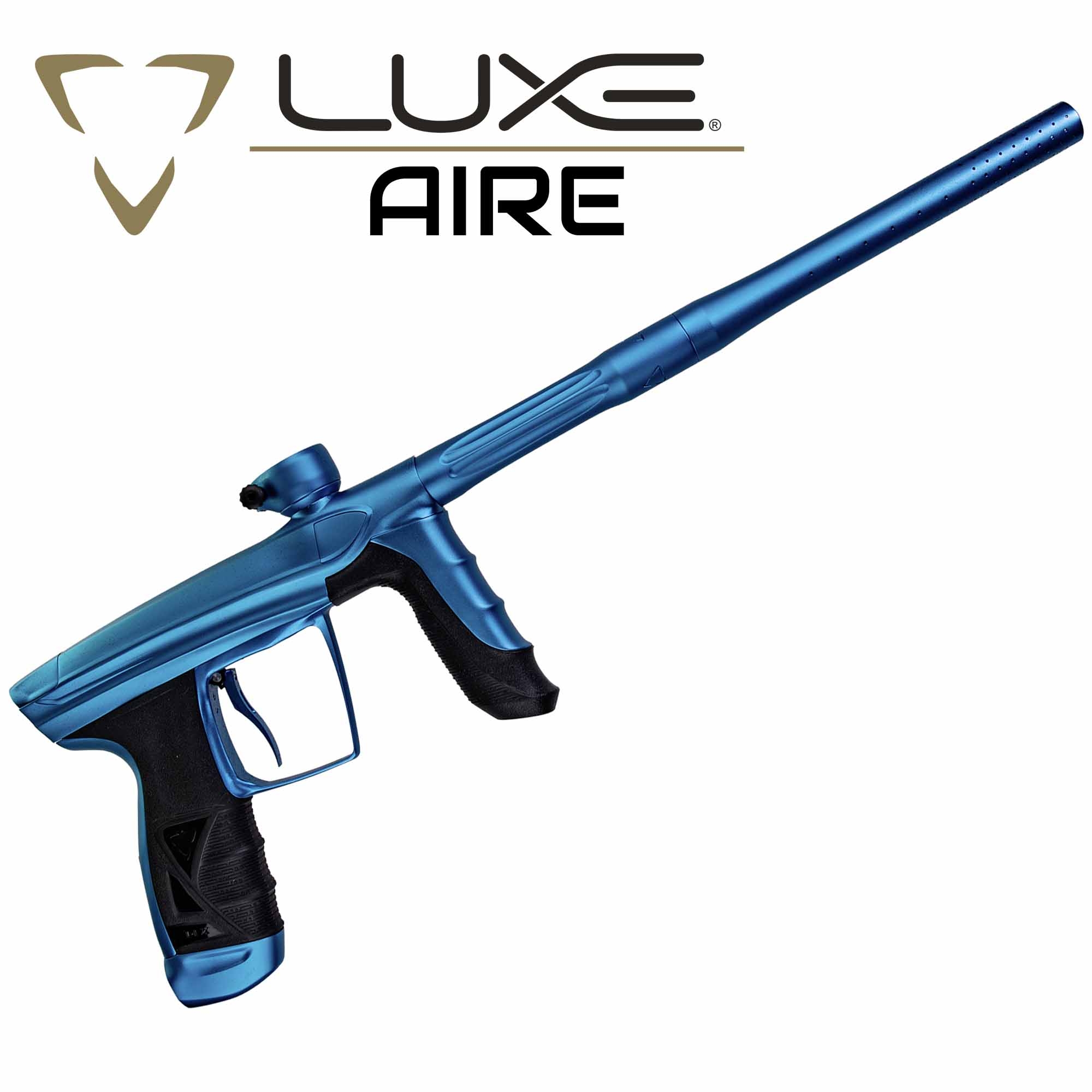 DLX Luxe® AIRE marker, dust blue Paintball gun, Blau, Langer Lauf, Pistolen-Griff, Luftdruck-Werkzeug