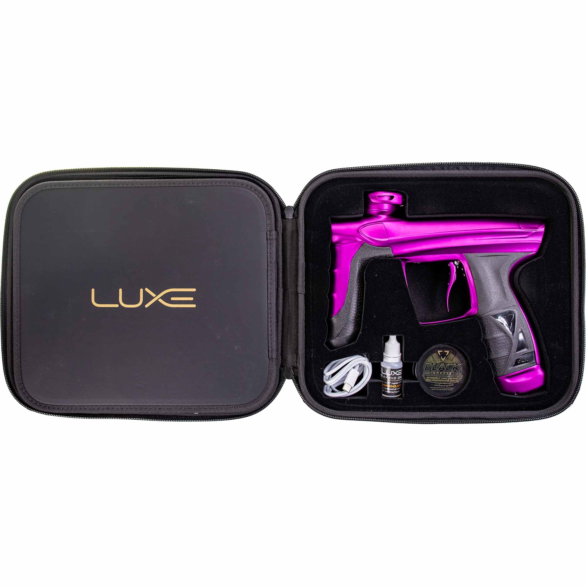 DLX Luxe® AIRE marker, dust purple Luxe, Sprühpistole, Druckluftpistole, Koffer, Zubehör