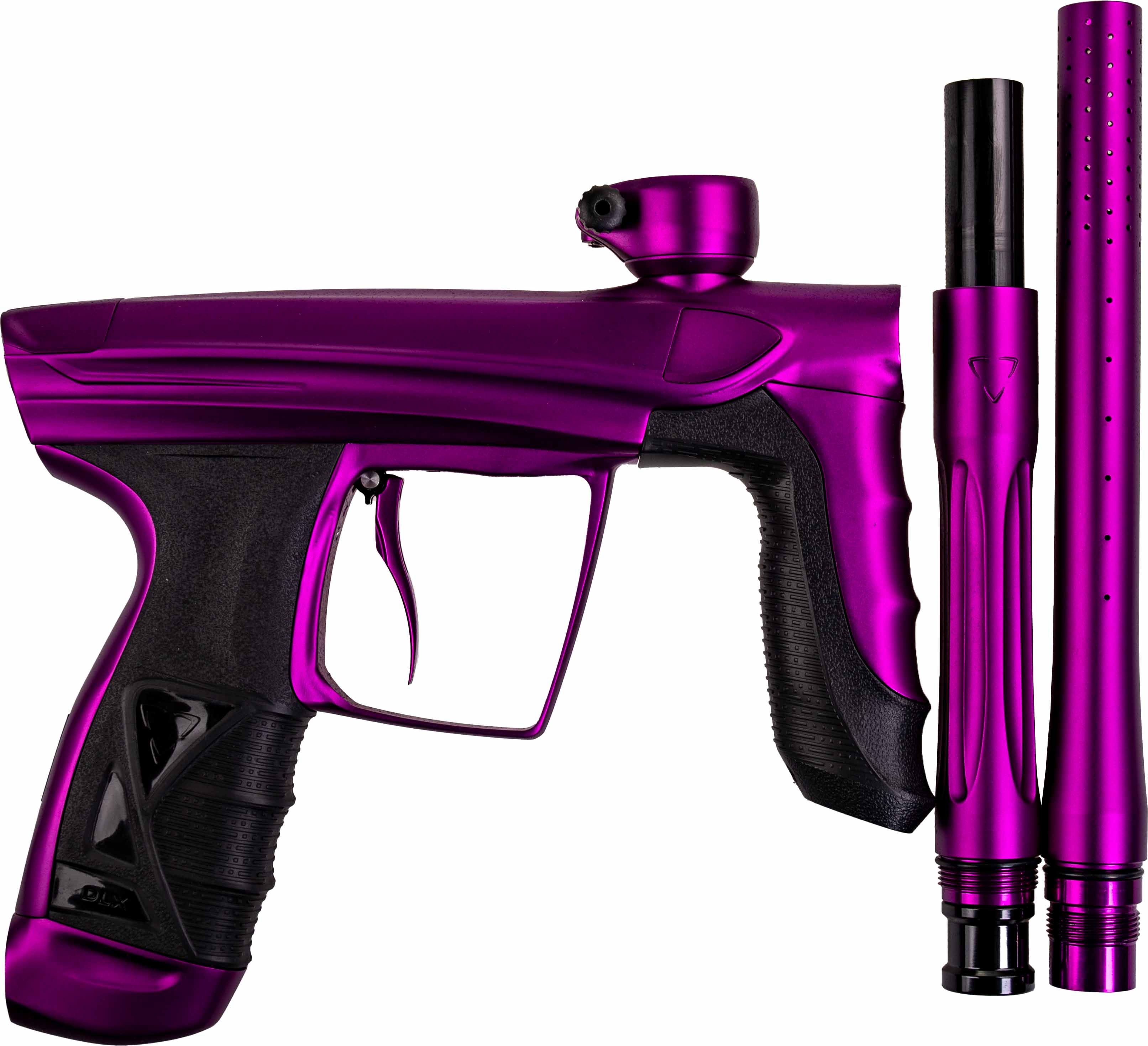 DLX Luxe® AIRE marker, dust purple Paintball-Pistole, lila Farbe, Luftgewehr?, modularer Lauf, Vordergriff