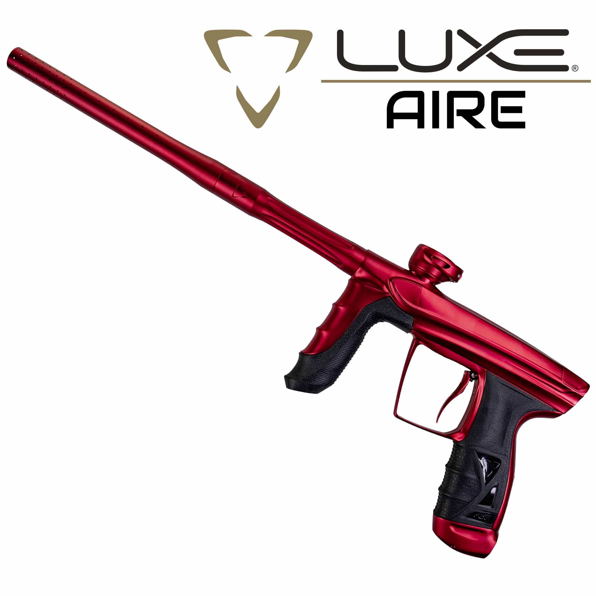 DLX Luxe® AIRE marker, dust red maler-pistole, druckluftpistole, rote-farbe, langen-barrel, griff-halter